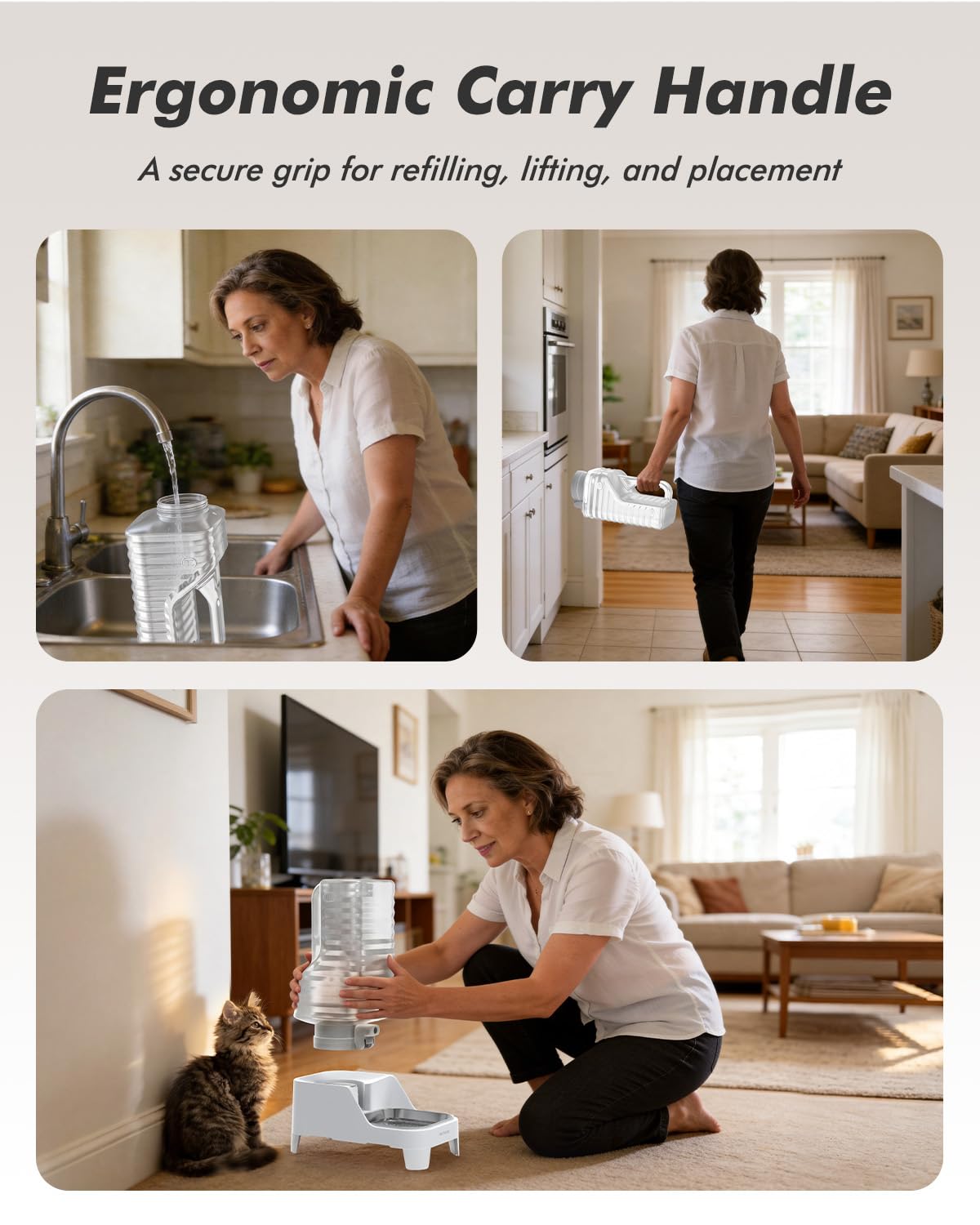 Automatic Dog Water Bowl Dispenser with Patented Faucet