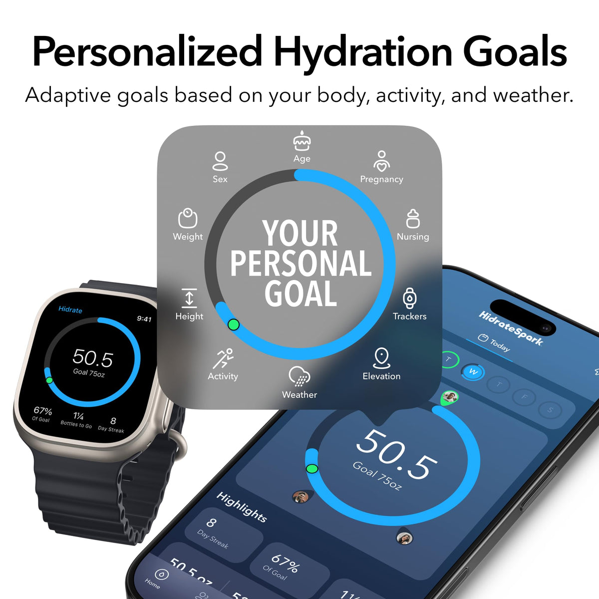 HidrateSpark PRO 2 21 oz Chug (21 Ounces / Navy)