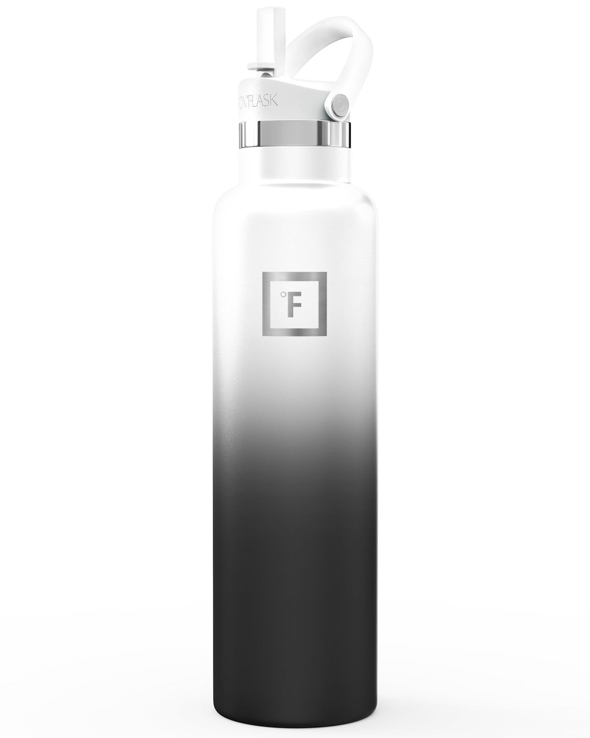 24 oz Narrow Mouth Water Bottle with Straw (Day & Night)