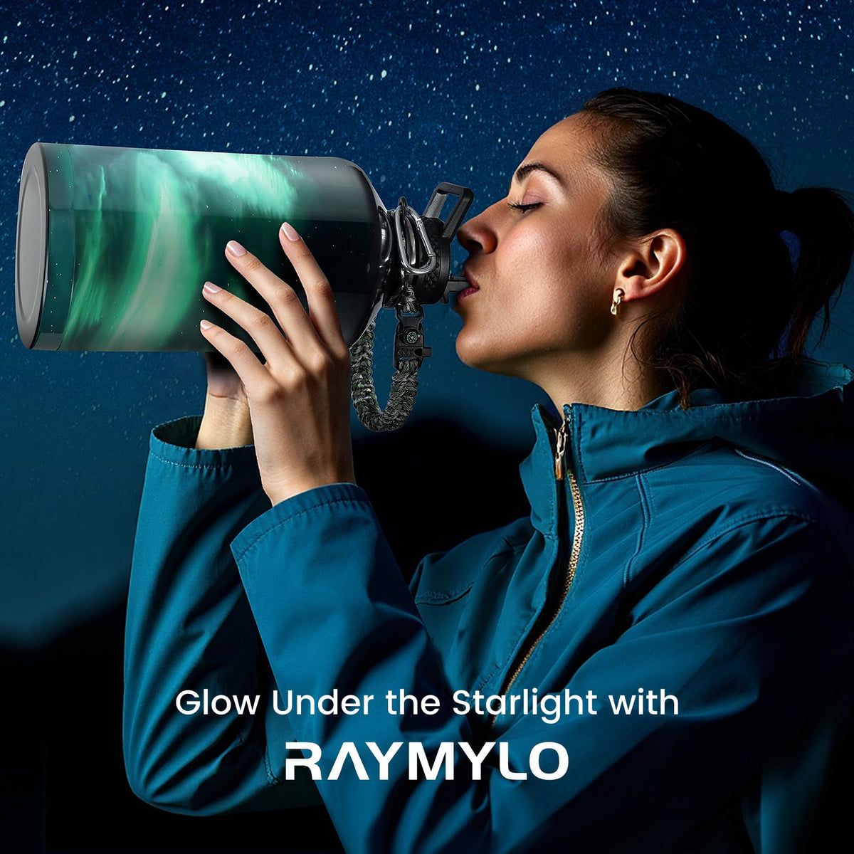 One Gallon Water Bottle Insulated 128 oz (Aurora Green / 128 Ounces)