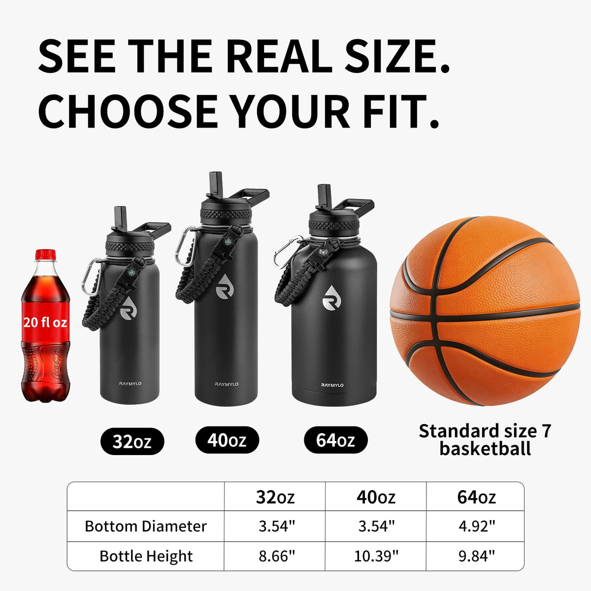 Insulated Water Bottle 32 oz (Aurora Blue / 32 Ounces)