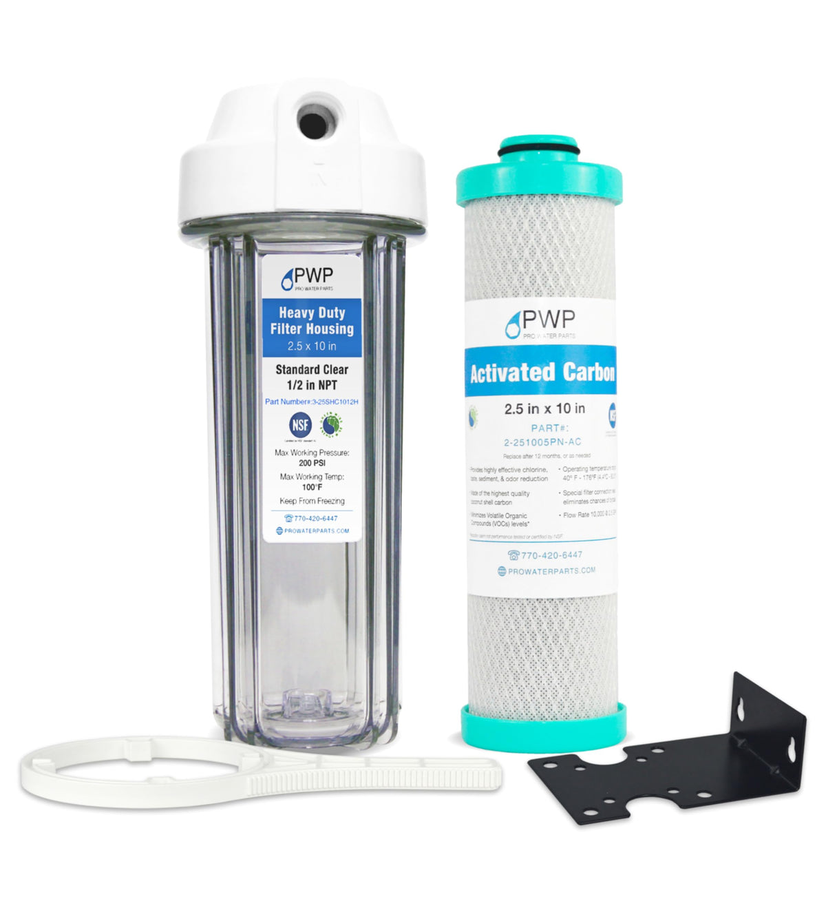 RV Water Filter System with Activated Carbon Filter 2.5X10 1
