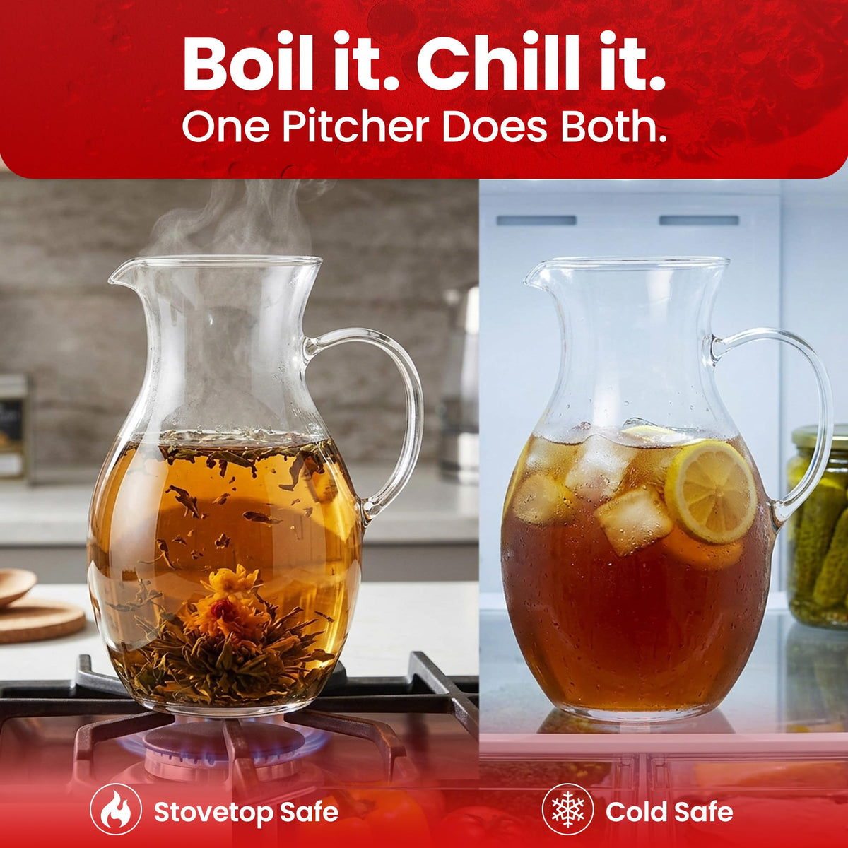 SMALL Glass Pitcher 16 Oz (16 Ounce Traditional)