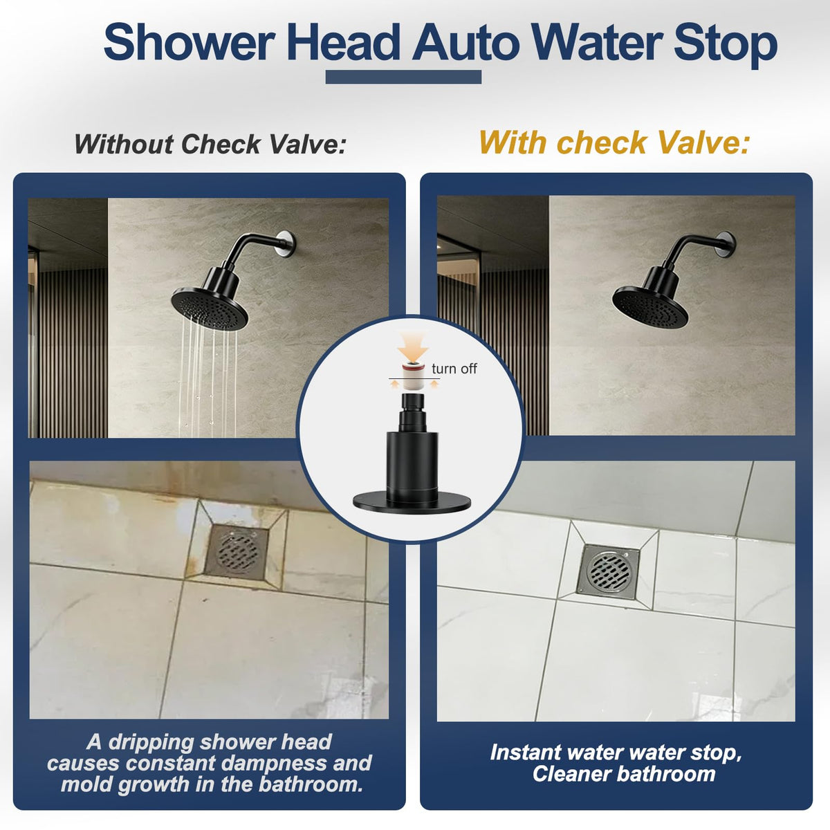 Filtered Shower Head with Filters (Black)