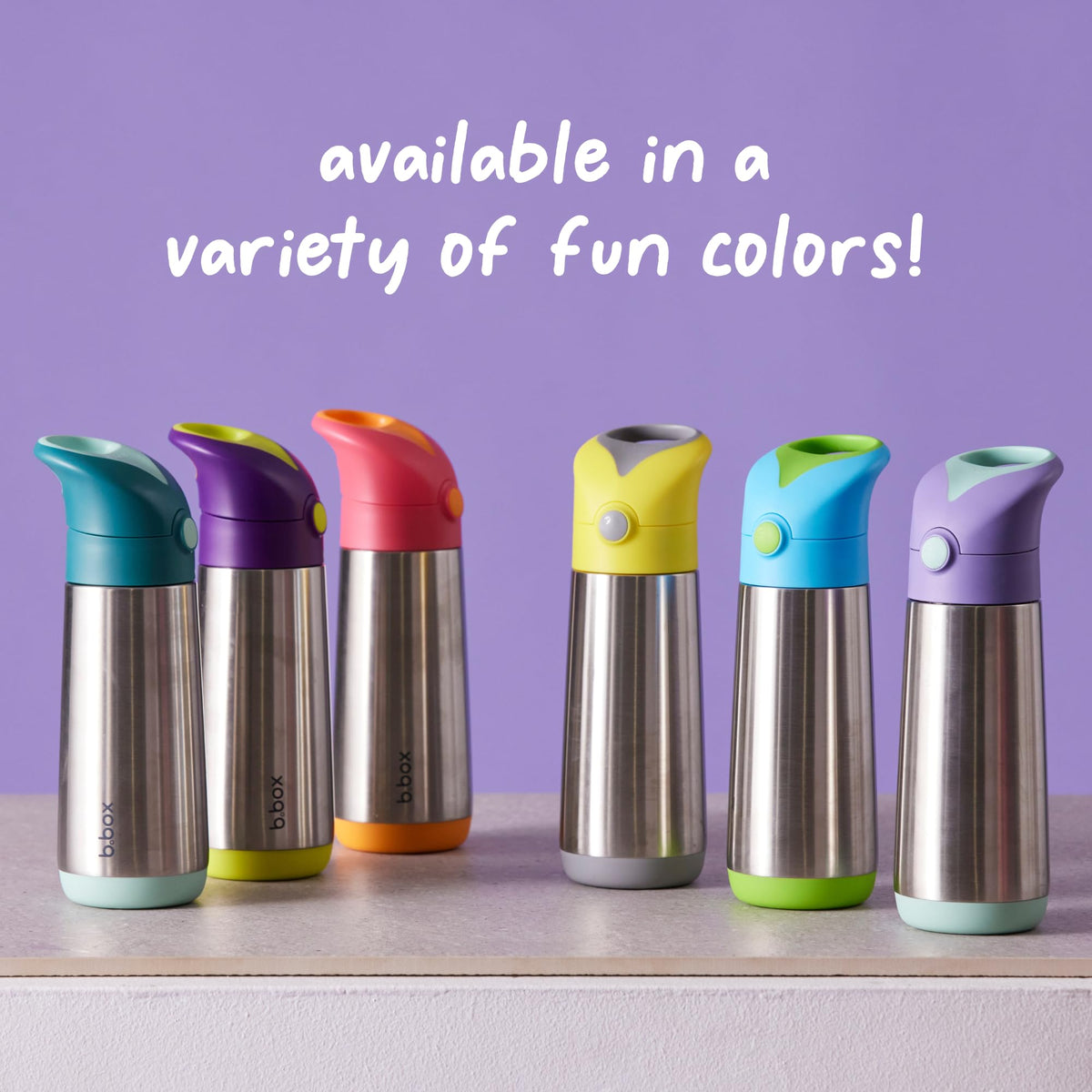 Insulated Water Bottle for Kids (Lemon Sherbet / 12 Ounces)