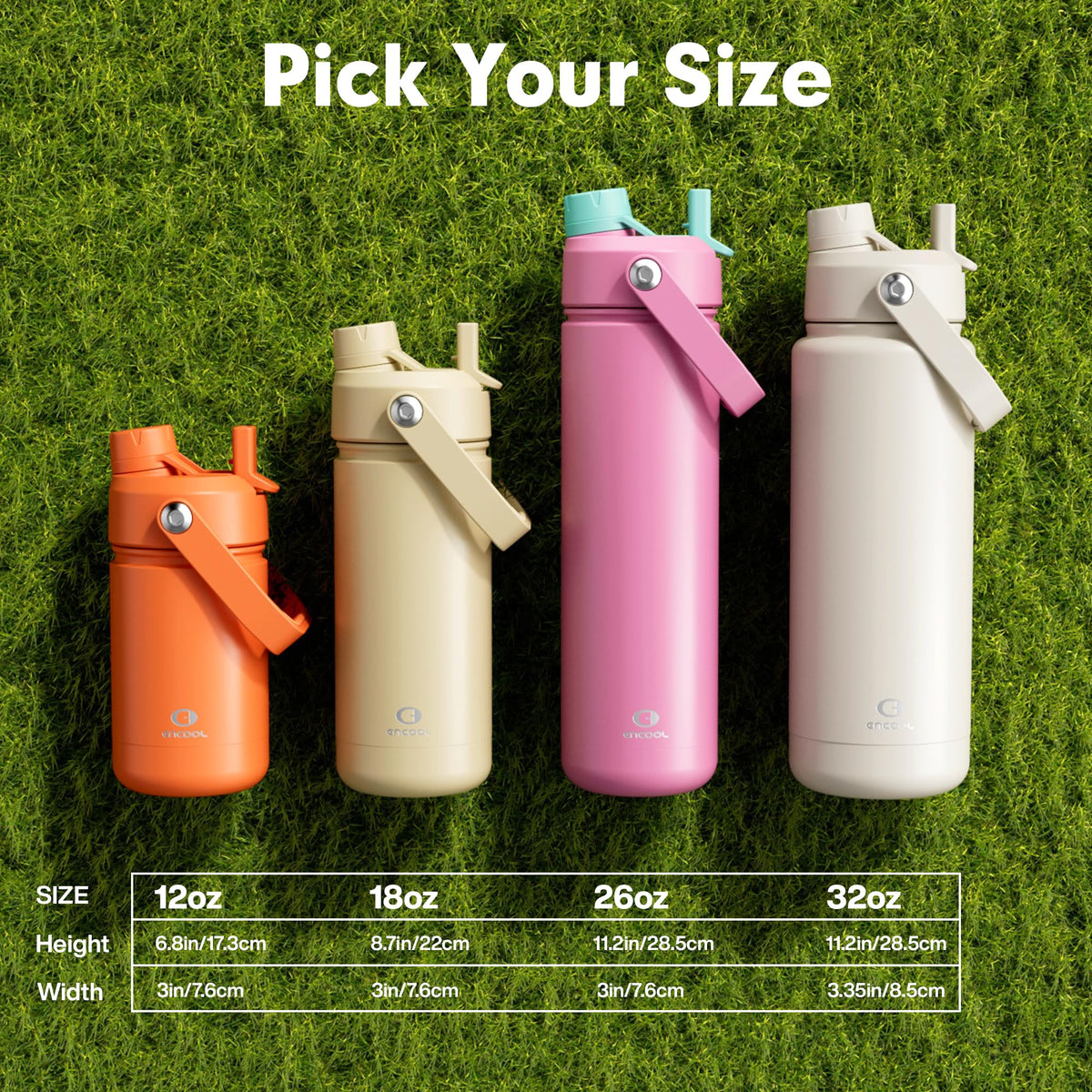 Insulated Water Bottle with Straw Stainless Steel Water Bottle (26 Ounces / Celtic Blue)