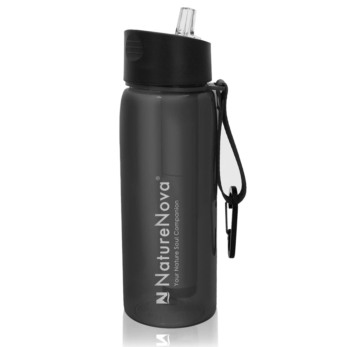 Water Filter Bottle with 4 (black)