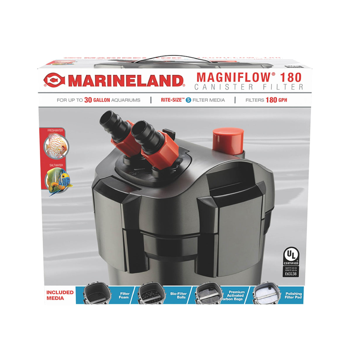 Magniflow 180 Canister Filter (Up to 30-Gallons)