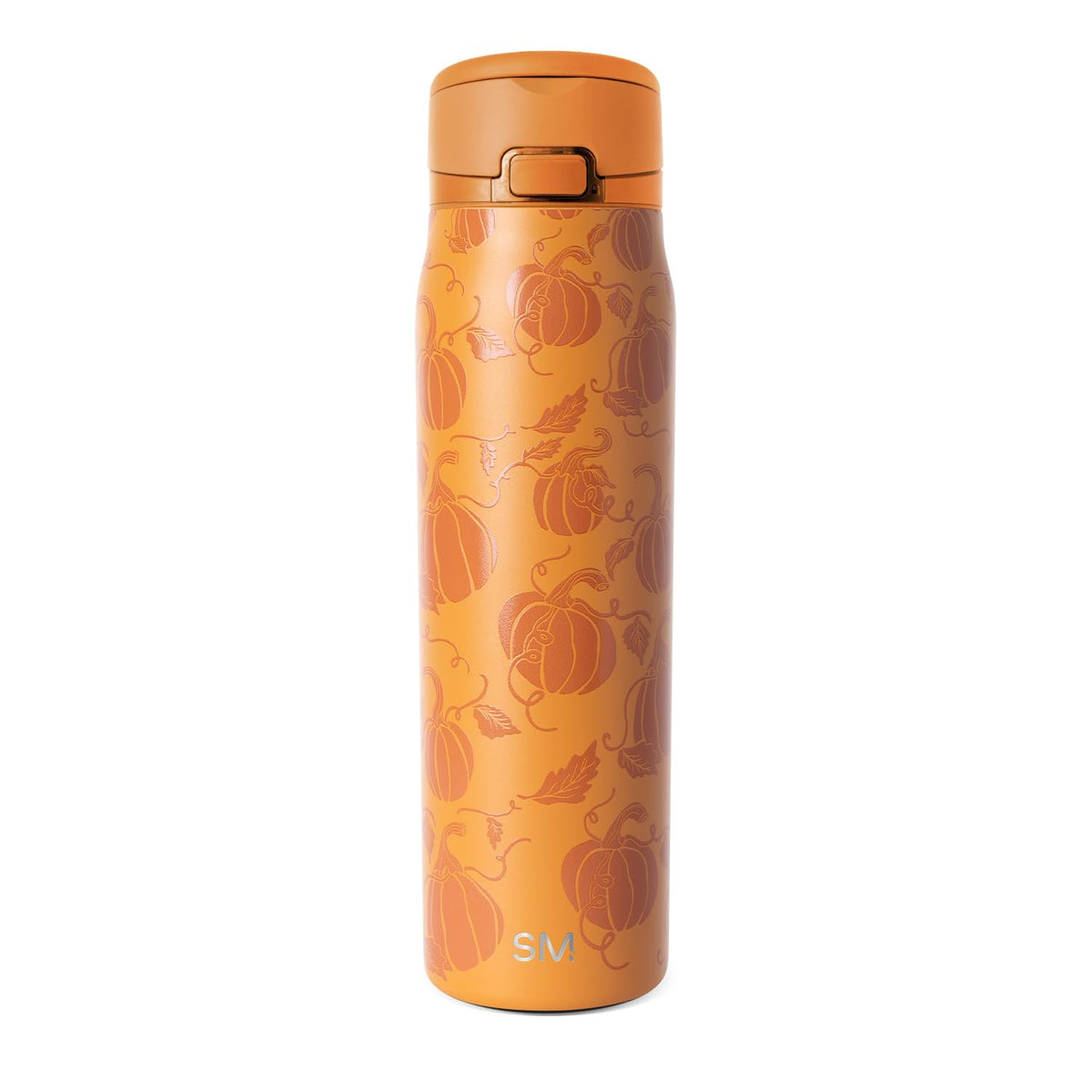 Halloween Water Bottle with Straw & Handle (30 Ounces / Spooky: Pumpkin Picking)