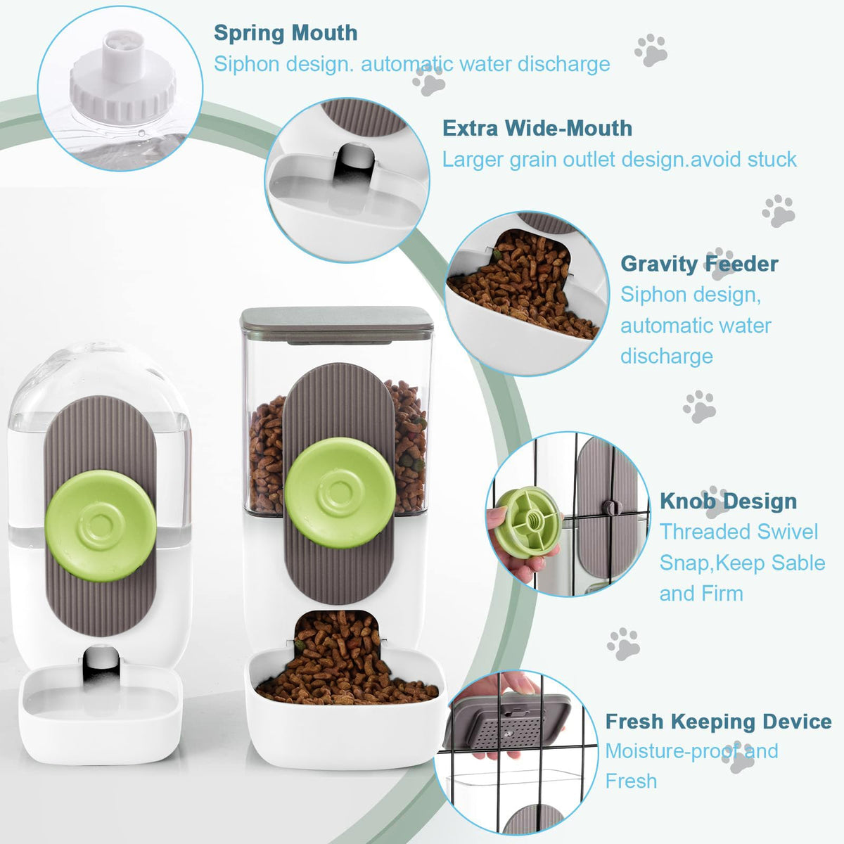 Rabbit Feeder (White Brown)