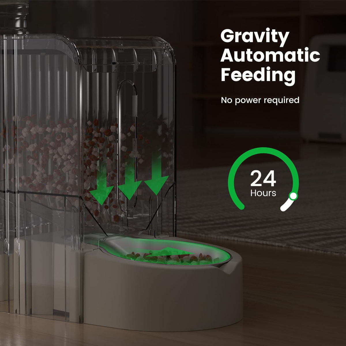 Gravity Automatic Cat Feeder (Large (0.8 Gallon x 2) / Beige)