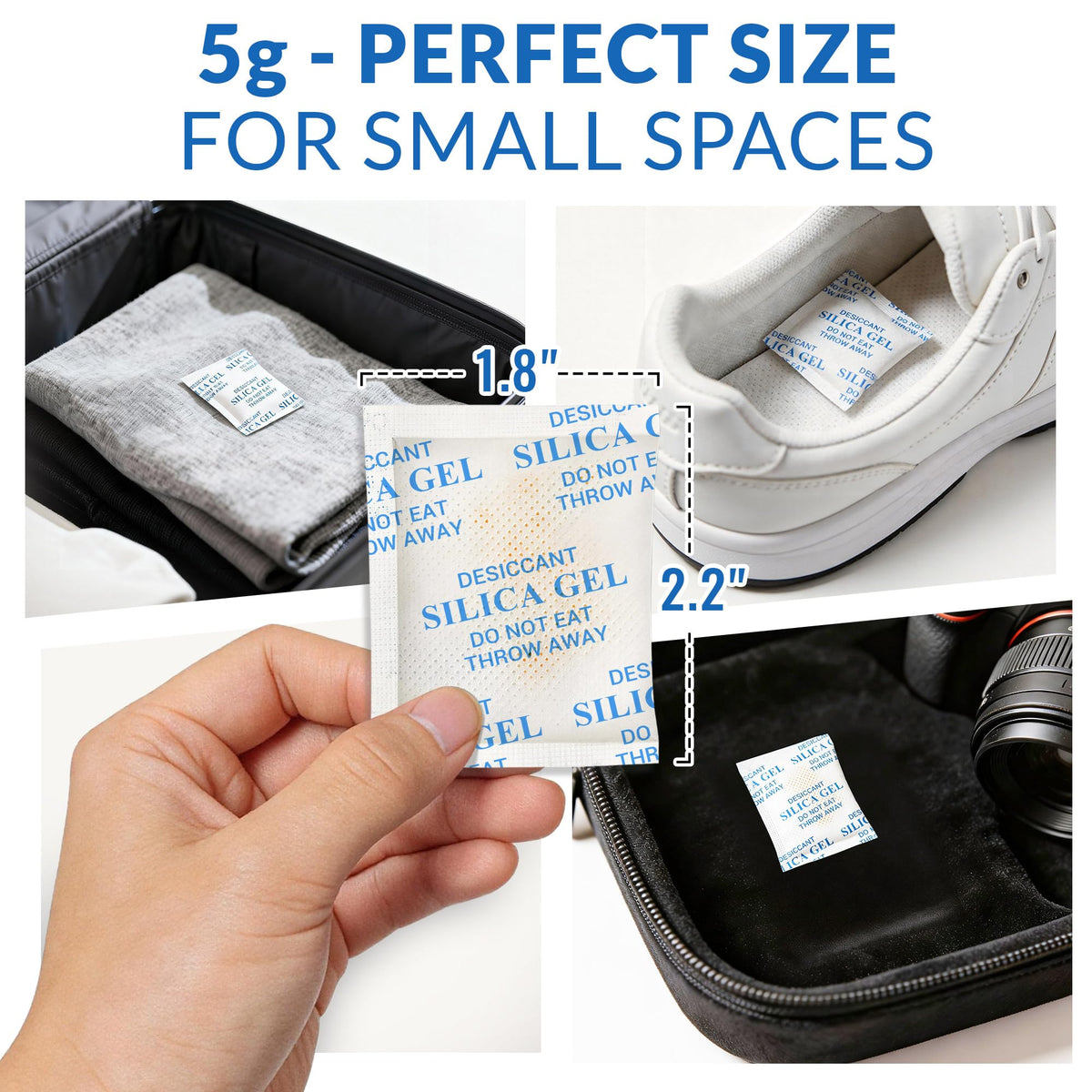 Silica Gel Packets 5 Gram 150 Pack (5 Gram-150 Packs)