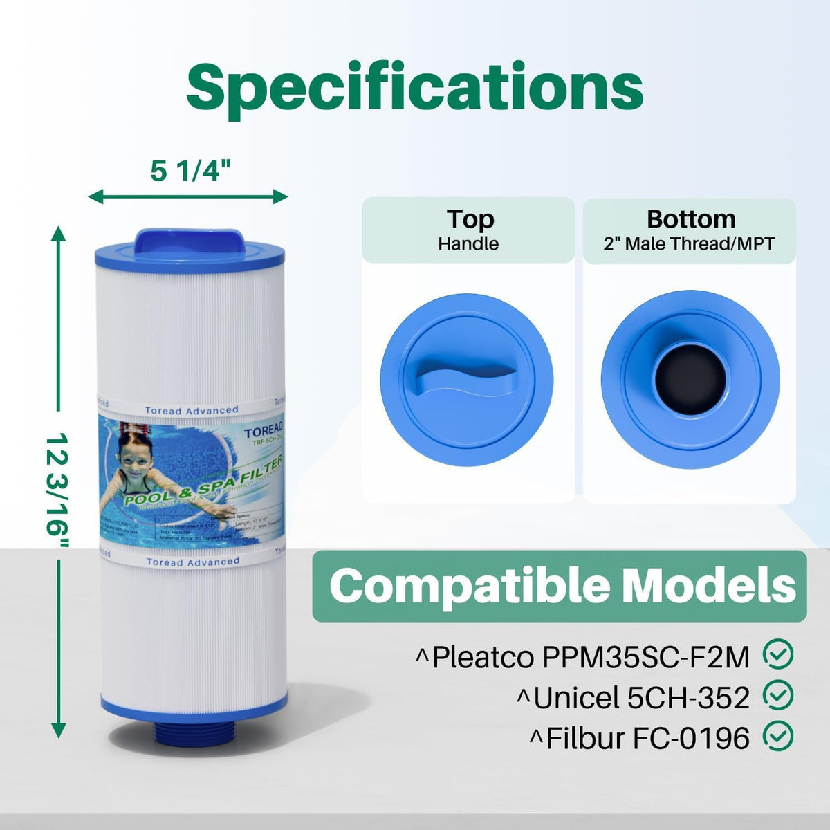 5CH 352 Spa Filter Replaces PPM35SC (2)