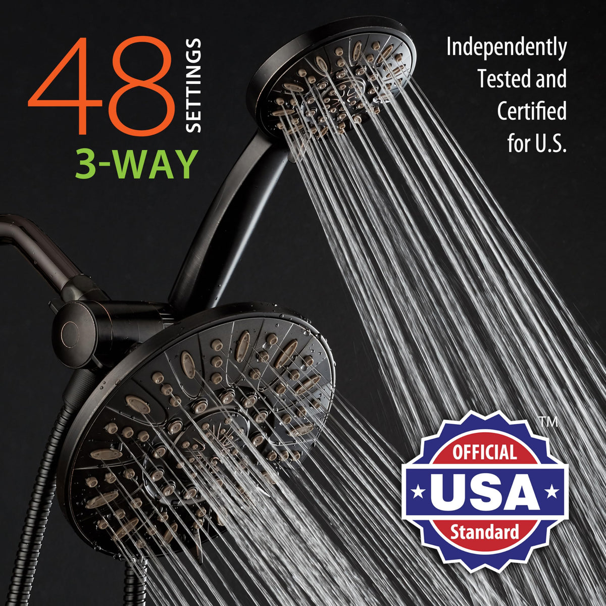 7" Premium High Pressure 3 (2.5 Gallons Per Minute / Oil Rubbed Bronze)