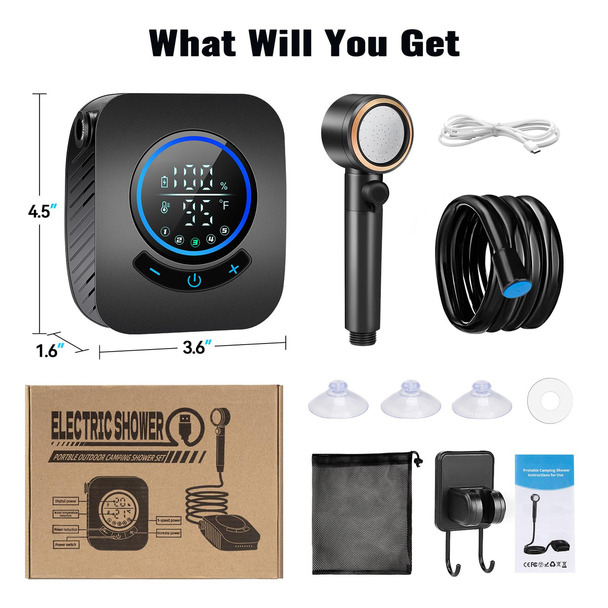 Upgraded Portable Shower (Camping Shower(no Heater))