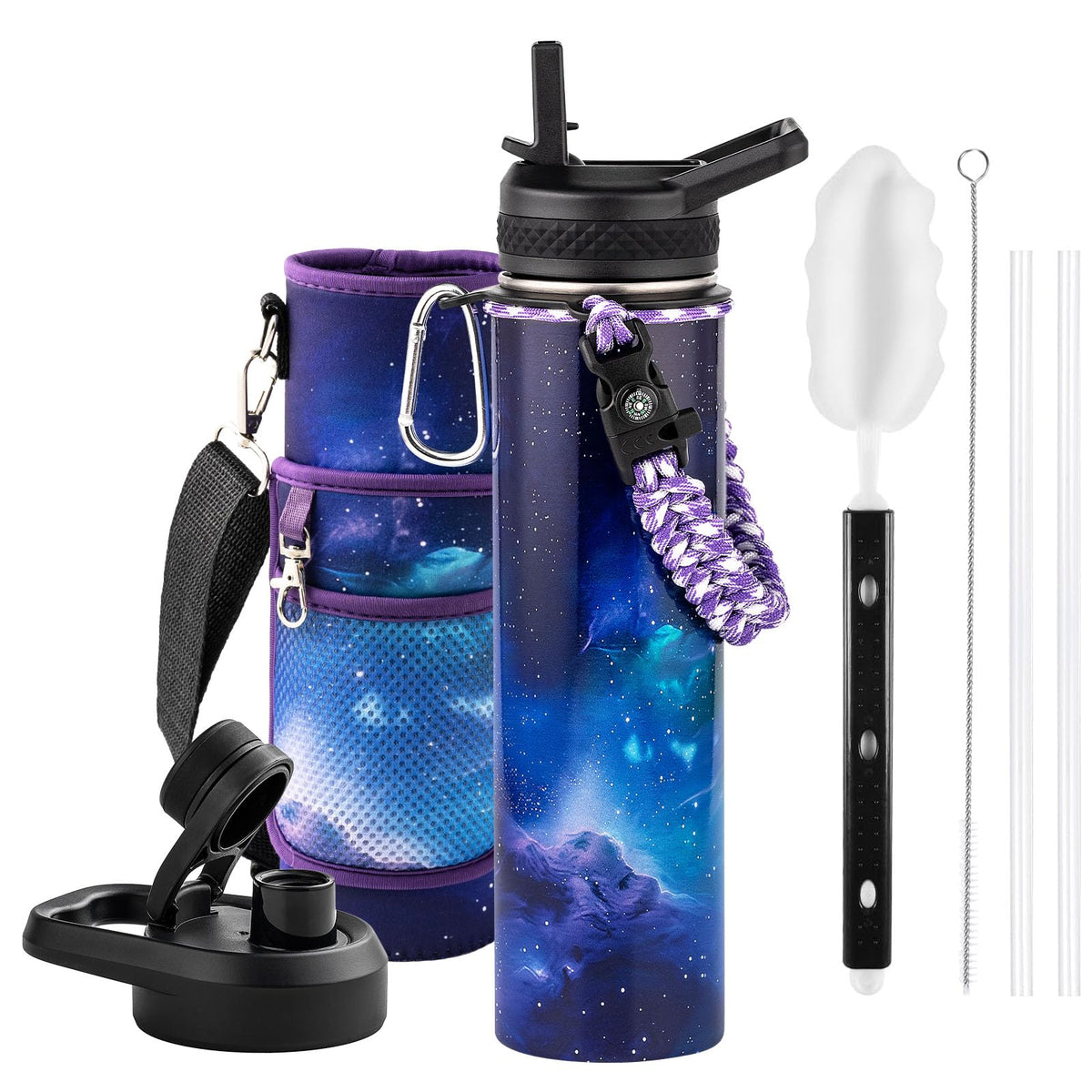 Insulated Water Bottle 24 oz (Aurora Purple / 24 Ounces)