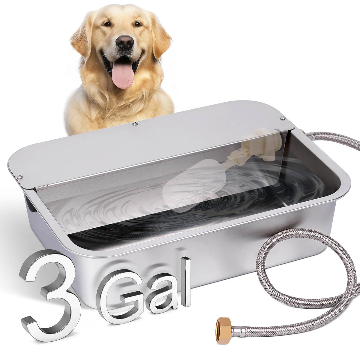 3 Gallon Automatic Dog Water Bowl Dispenser Outdoor Dog Waterer