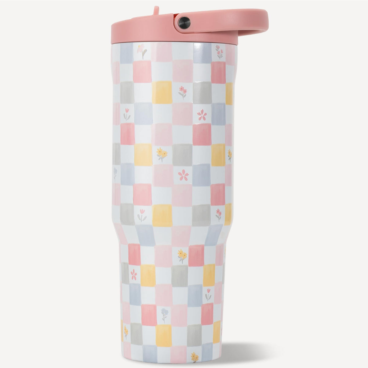 Sport 40oz Insulated Stainless Steel Water Bottle (Pastel Checkers / 40 Ounces)
