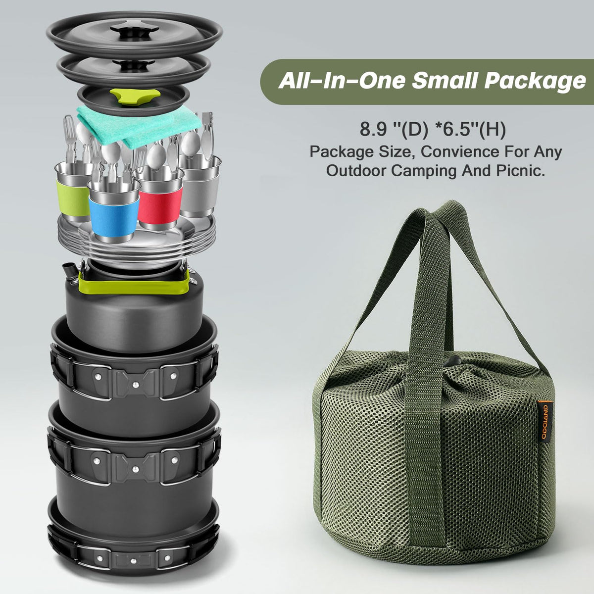 29pcs Camping Cookware Mess Kit