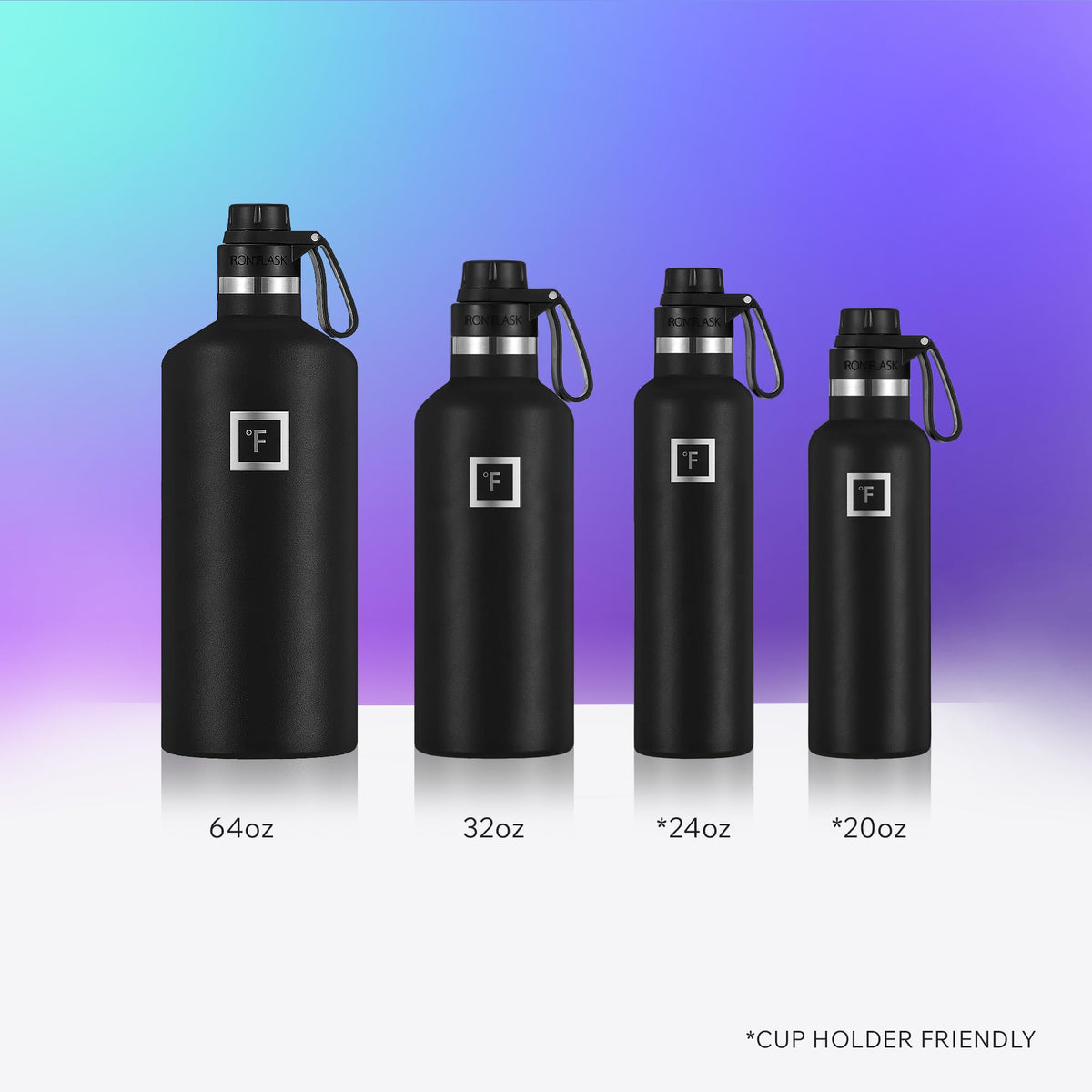 24 oz Narrow Mouth Water Bottle with Spout (Black Marquina)
