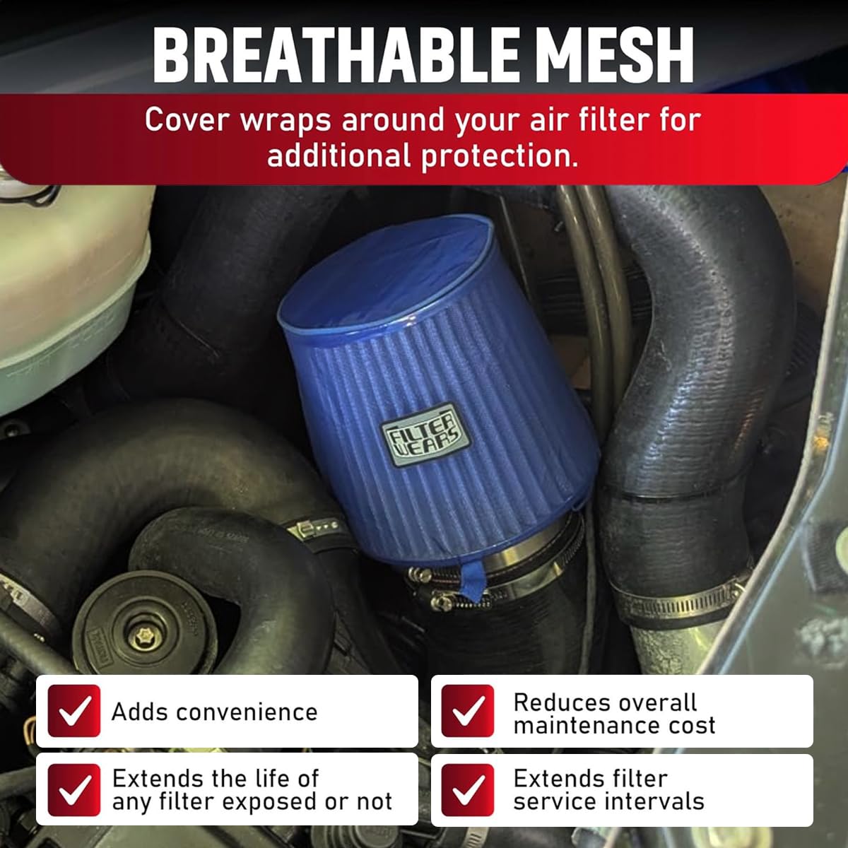 F154L Universal Water Repellent Cold Air Intake Pre (Blue)