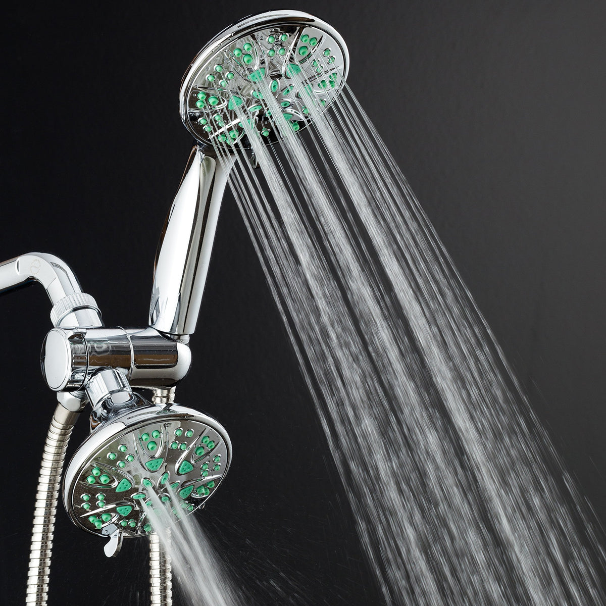 Antimicrobial (2.5 Gallons Per Minute / Chrome / Coral Green Jets)