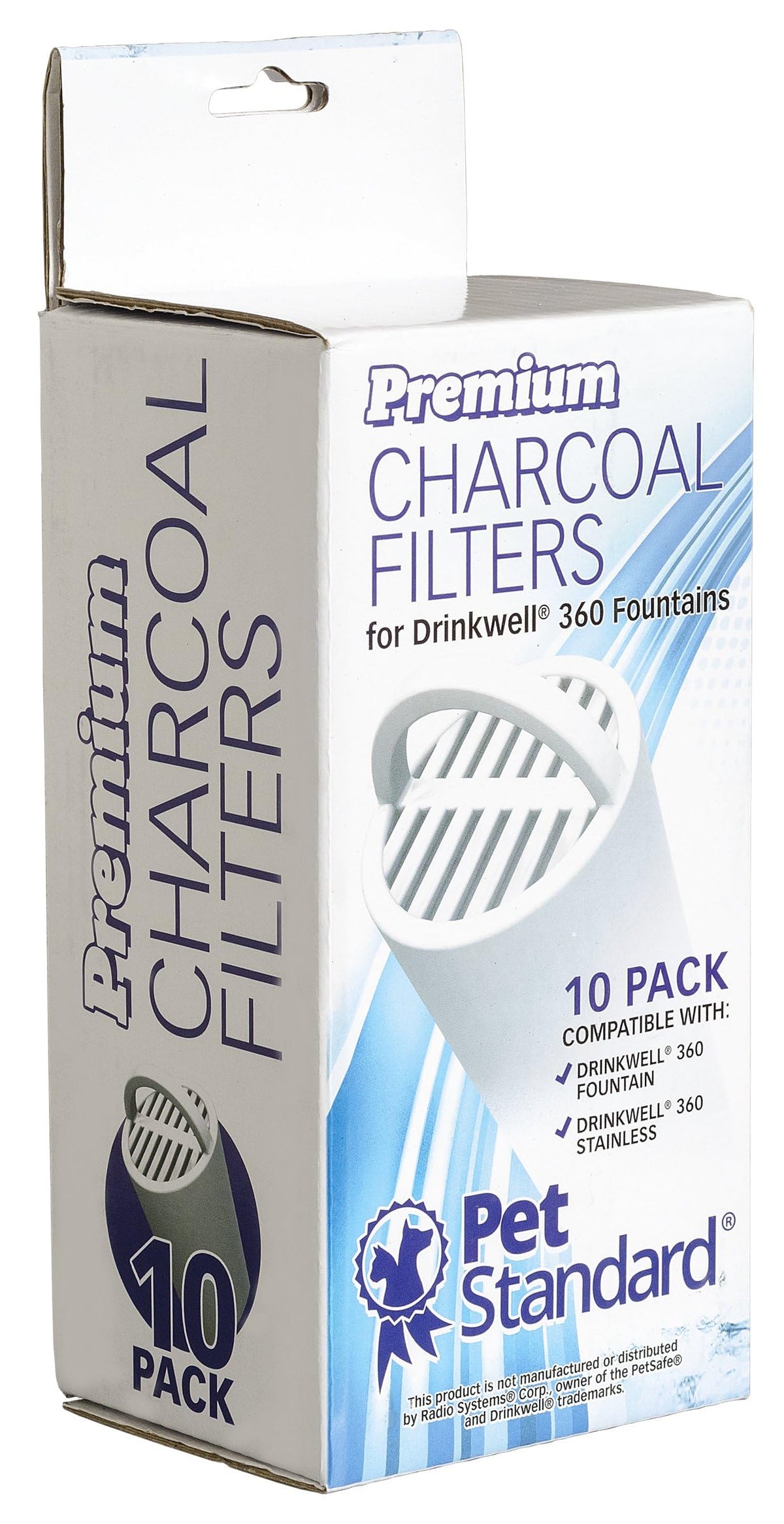 Premium Charcoal Filters for PetSafe Drinkwell 360 Fountains (10 Count (Pack of 1))