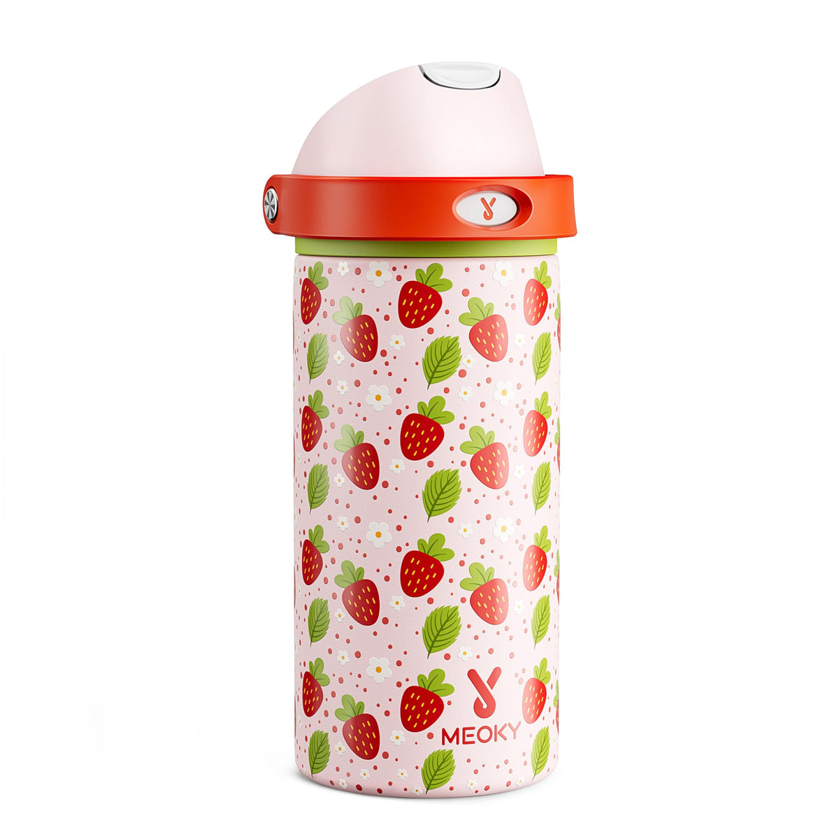 18 oz Insulated Water Bottle for Kids (Strawberry Garden / 18 Ounces)