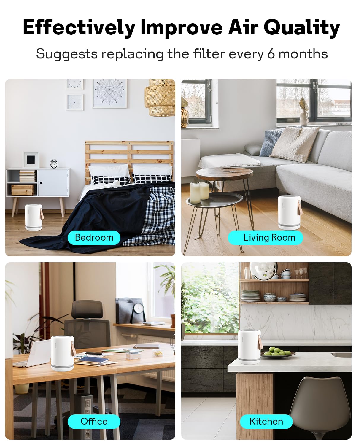 PECO HEPA Replacement Filter for Molekule Air Mini (air mini 4-pack)