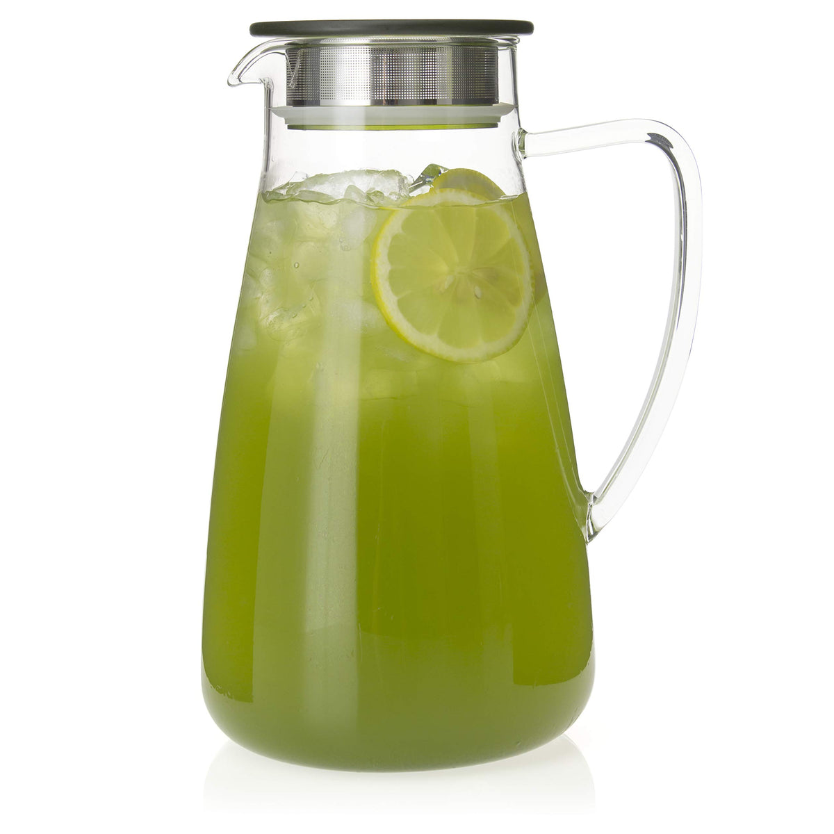 838-A-GTE Flask Glass Iced Tea Jug, 64 oz, Green Tea (Green Tea)