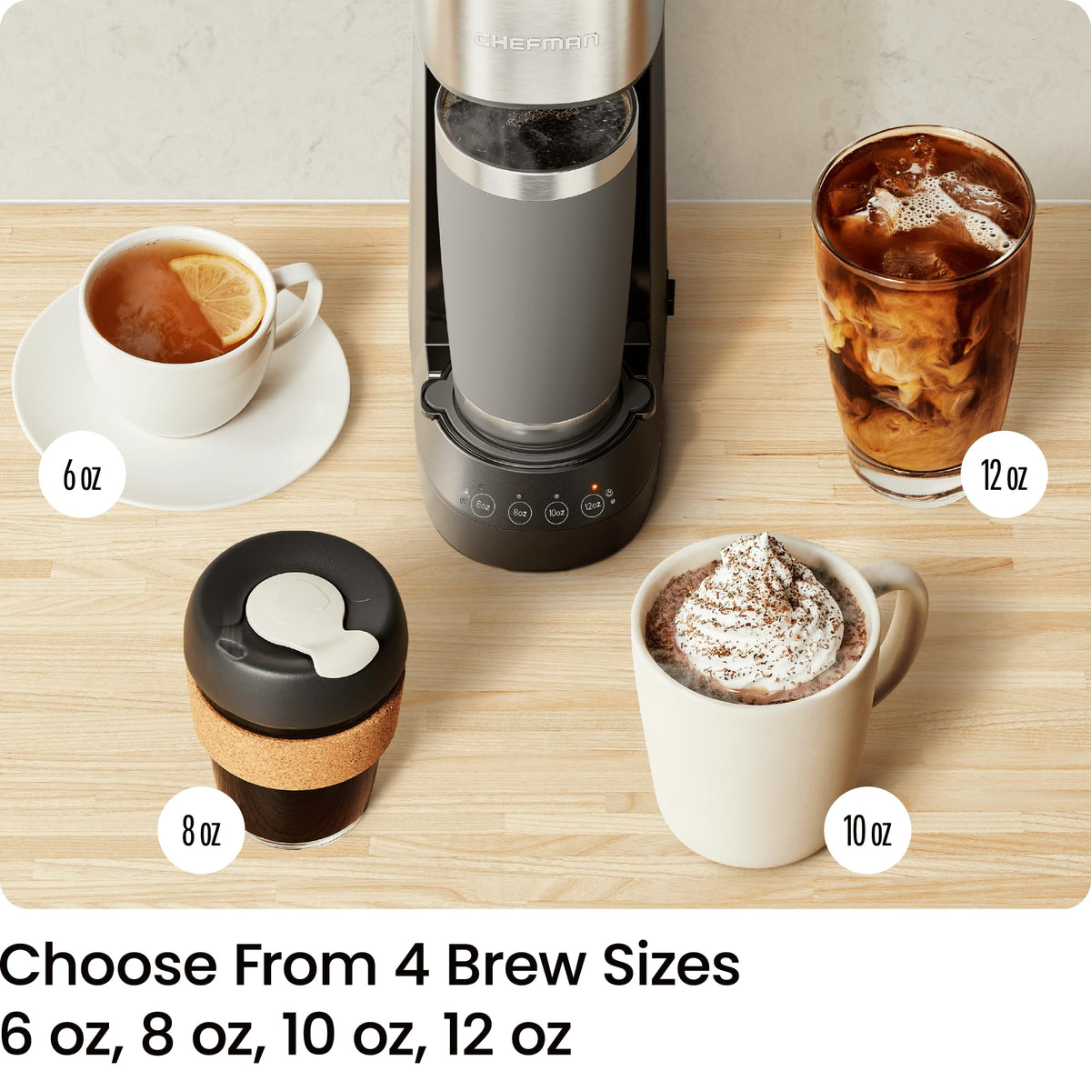 Single Serve Coffee Maker (Multi Cup / Black)