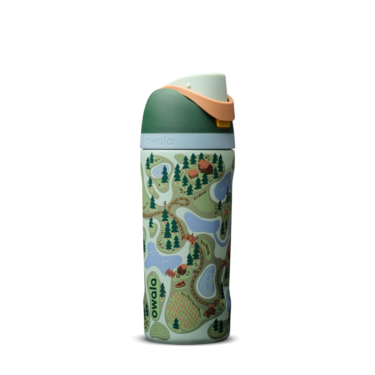 FreeSip Kids Stainless Steel Water Bottle 16 oz Trail On (Trail On / 16 Ounces)