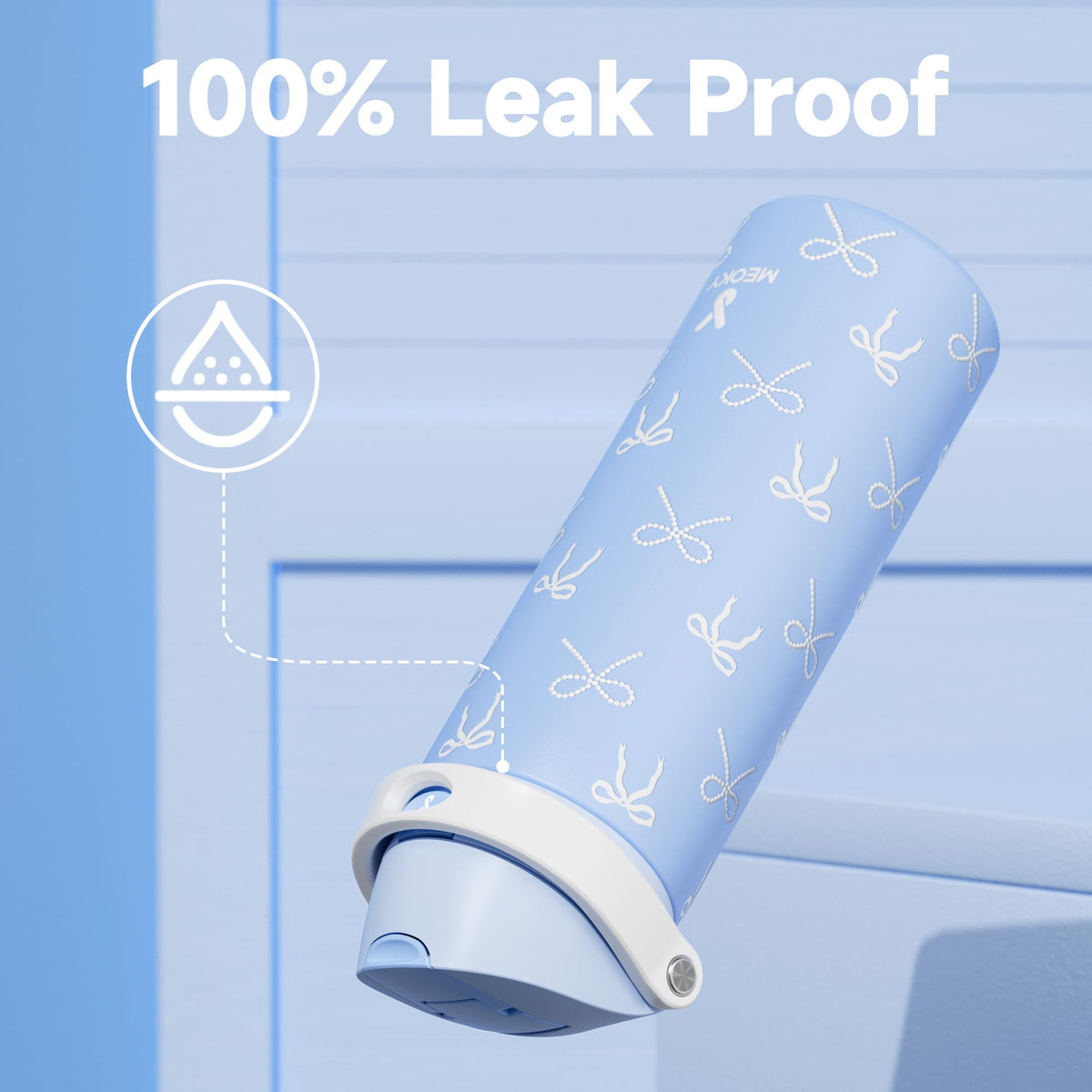 24 oz Insulated Stainless Steel Water Bottle for Travel Sports (Sky Bow / 24 Ounces)