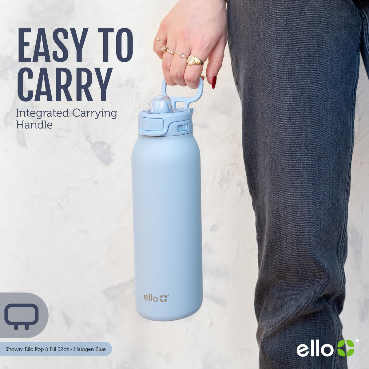 Pop & Fill 32oz Stainless Steel Water Bottle with QuickFill Technology (32oz / Zebra)