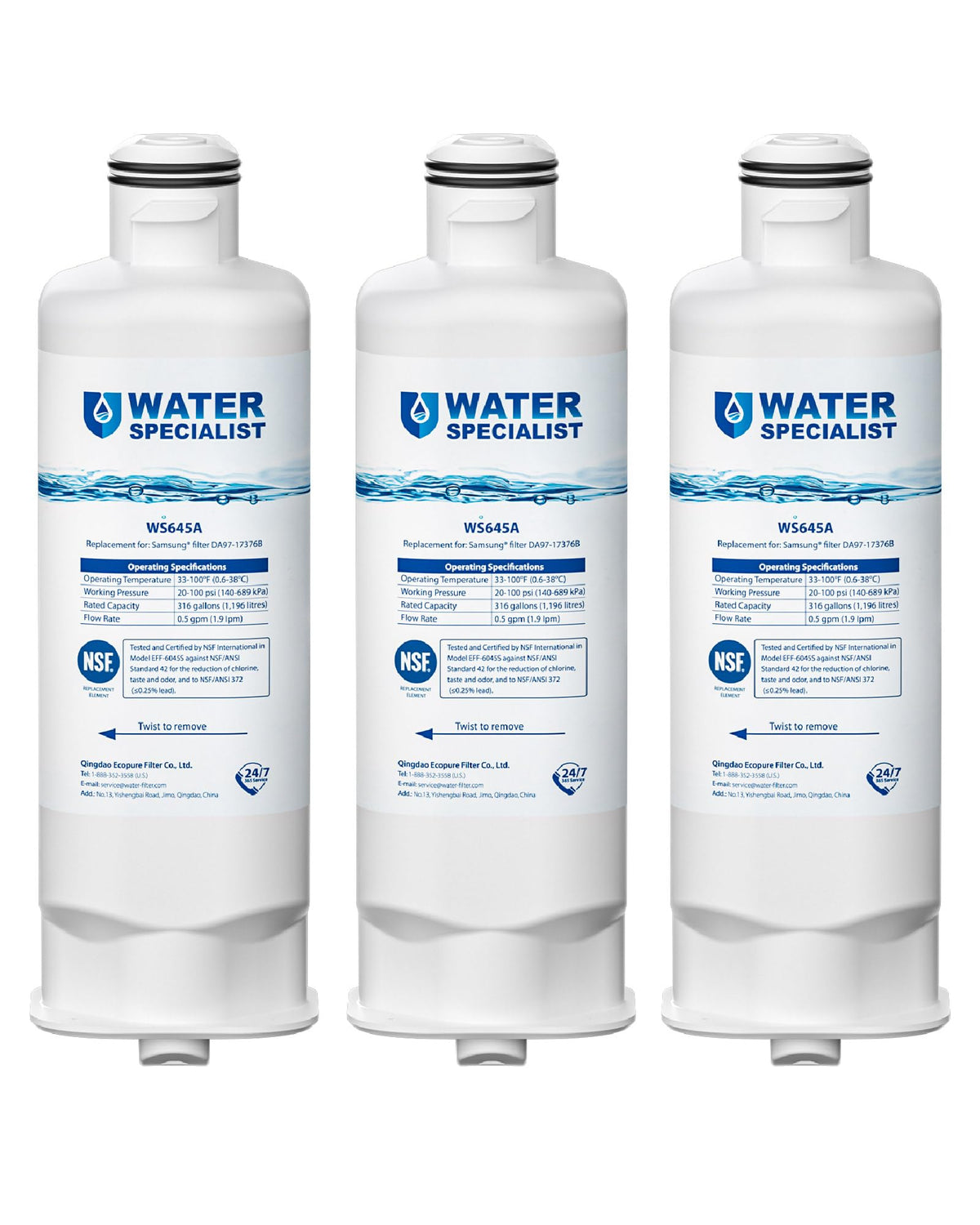 WS645A Refrigerator Water Filter (3 Count (Pack of 1))