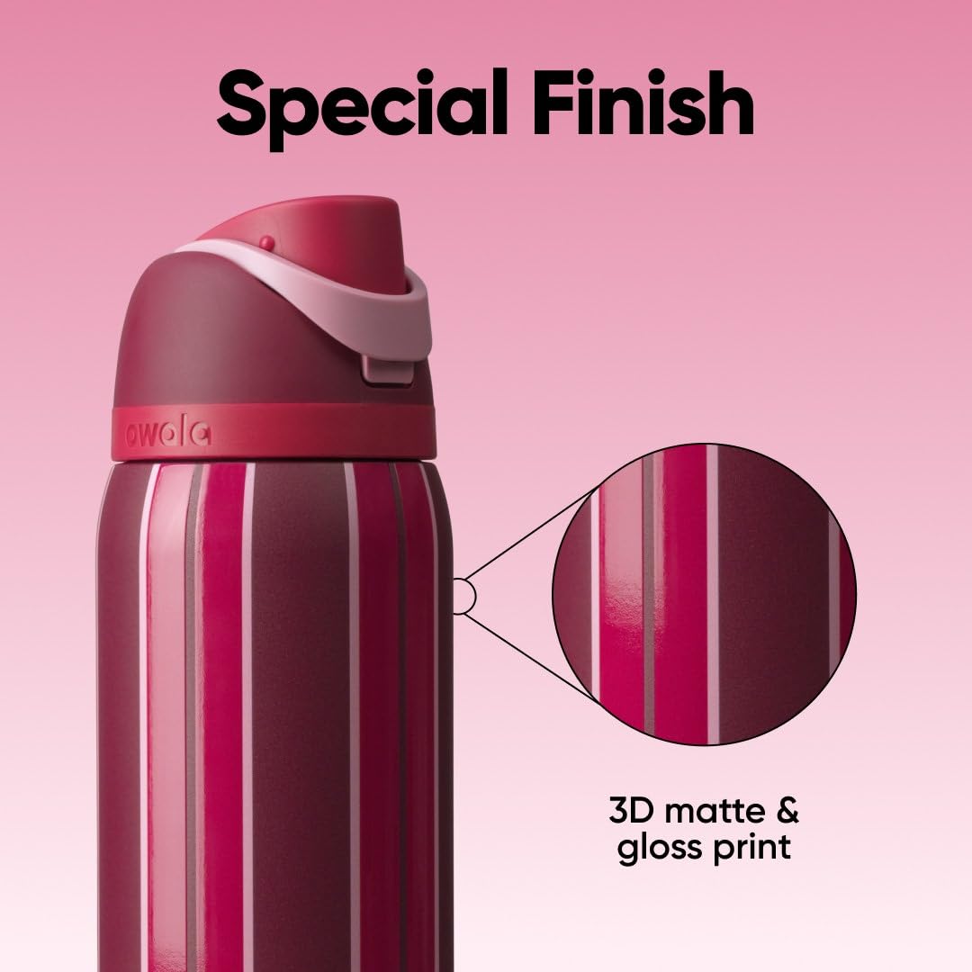 FreeSip Stainless Steel Water Bottle 32 oz Punch Line (Punch Line / 32 Ounces)