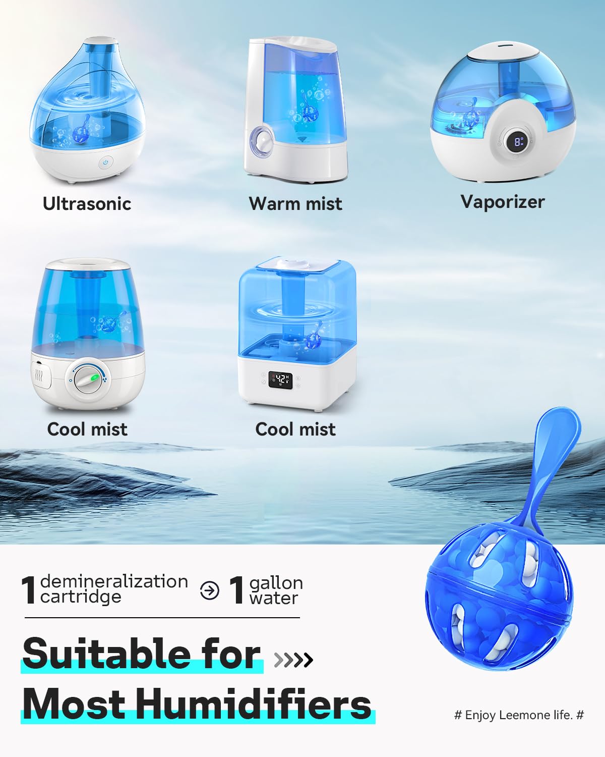 Humidifier Cleaner (Balls-12p Blue)