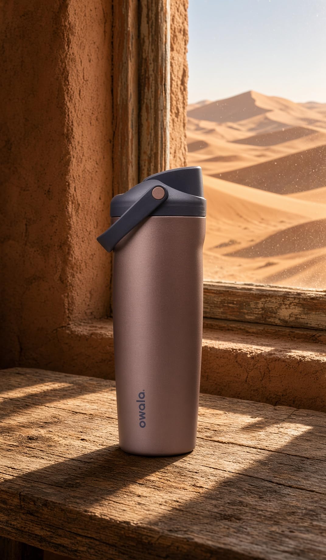 FreeSip Sway Stainless Steel Water Bottle 30 oz Desert Smoke (Desert Smoke)