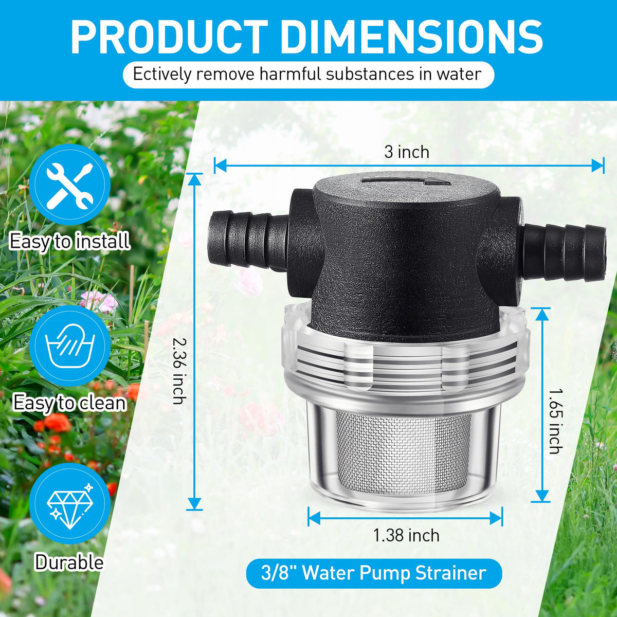 1 Piece Water Pump Strainer 3