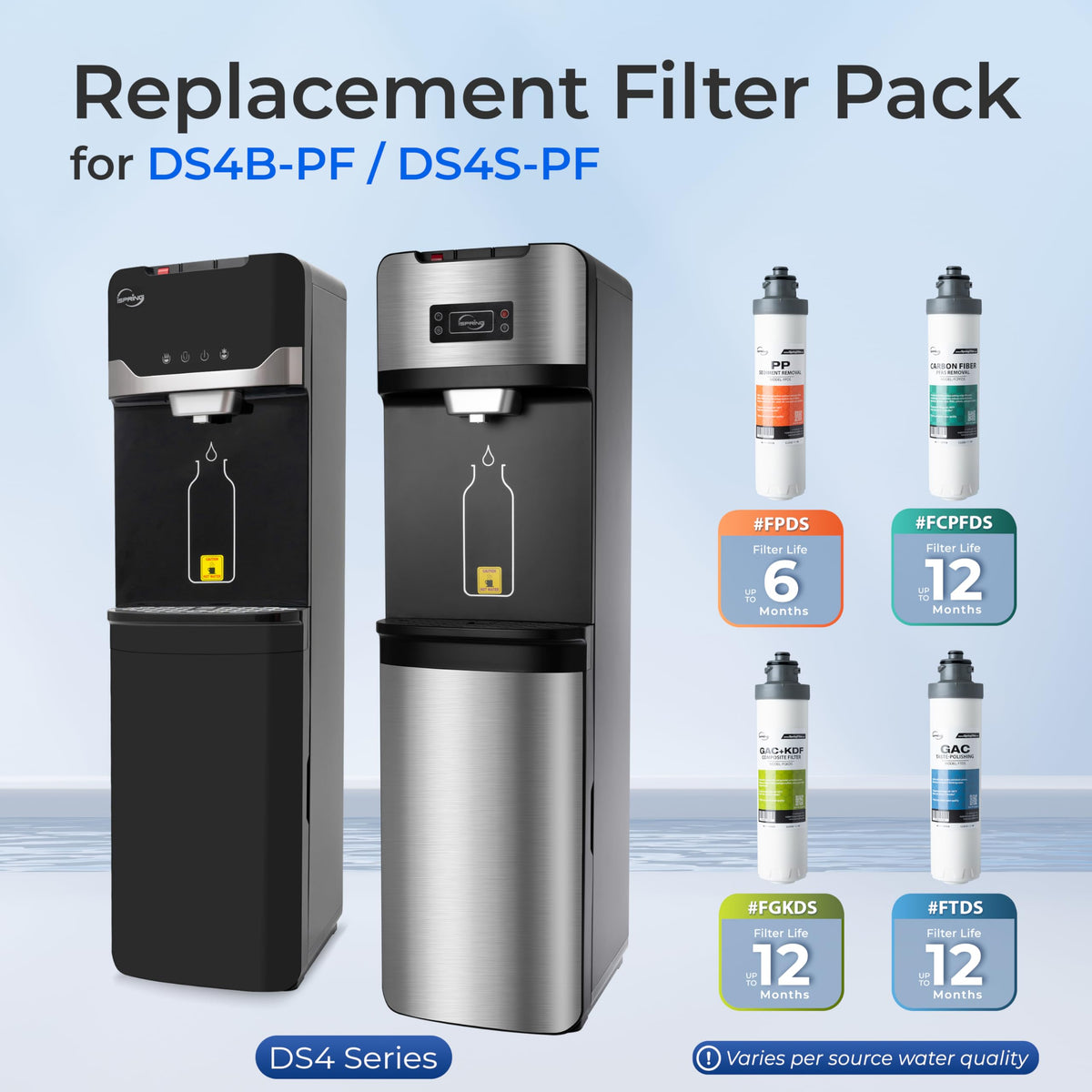 Bottleless Water Dispenser with 4 (Silver / Water Dispenser-PF)