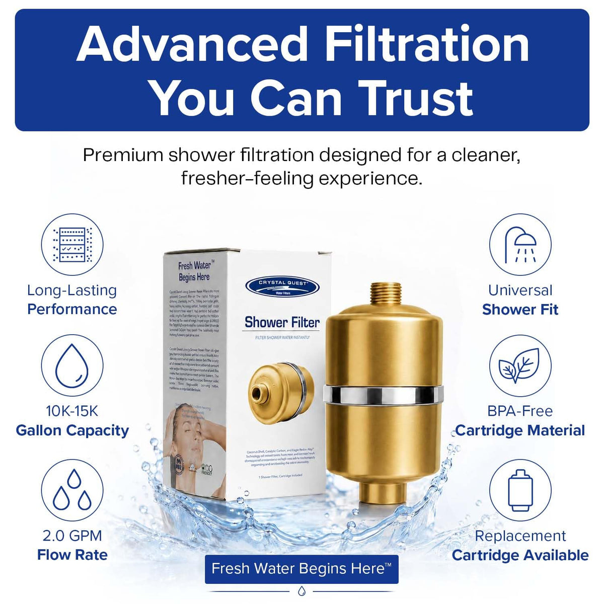 Shower Filter (Gold)