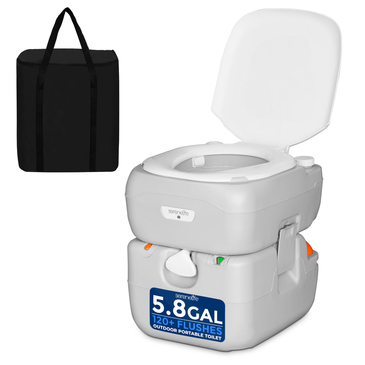 Portable Camping Toilet (Standard / Steel Gray)