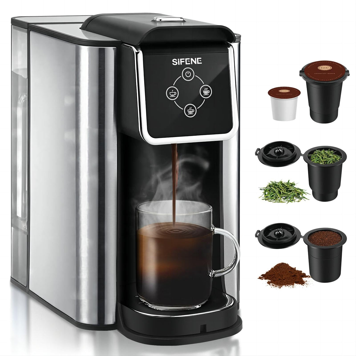 Single Serve Coffee Maker (Black)