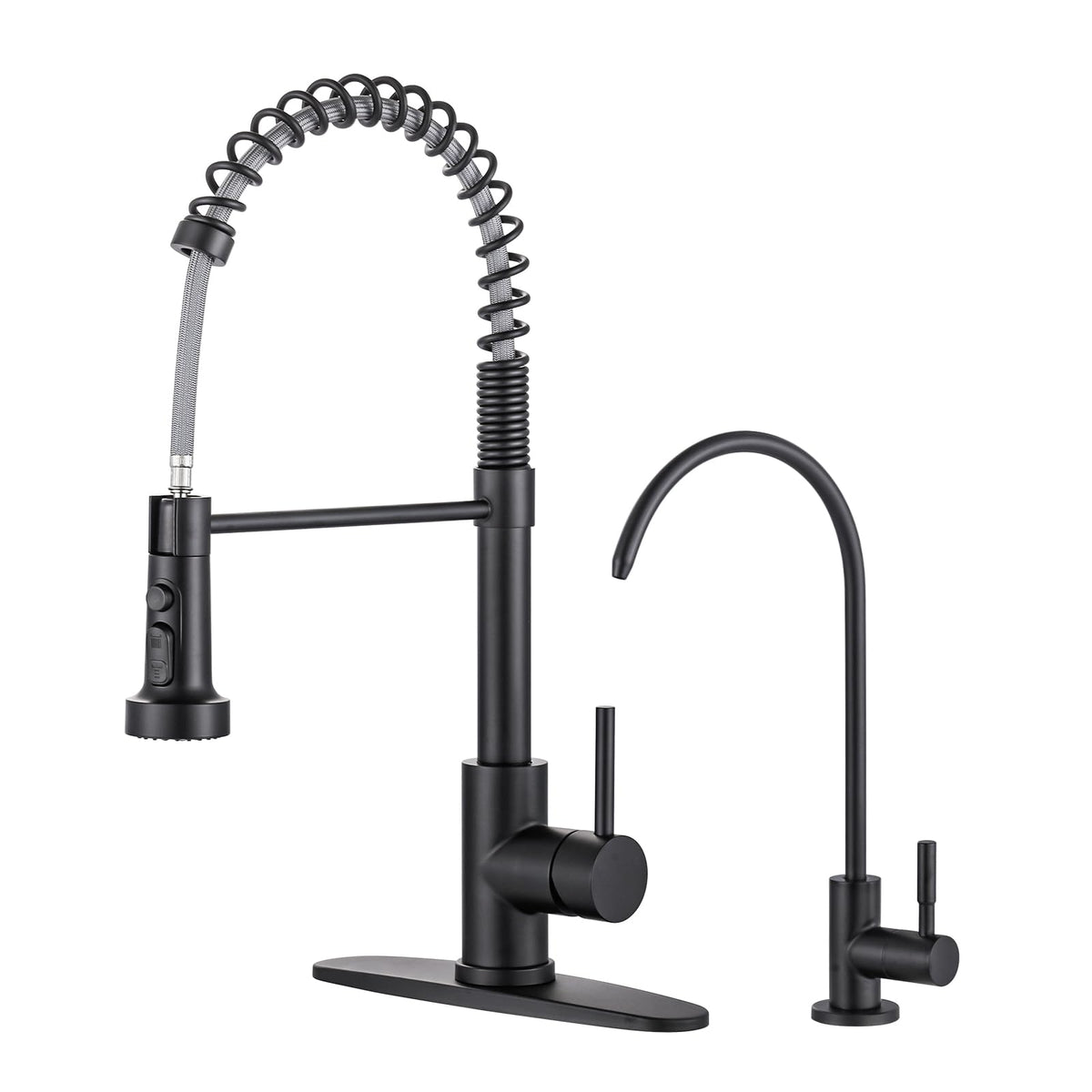 Kitchen Faucet and Water Filter Faucet Combo (Black)