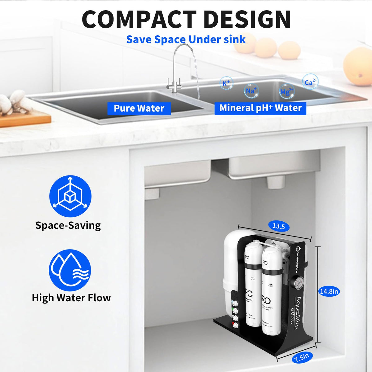 Dual Mode Integrated Reverse Osmosis Water Filter
