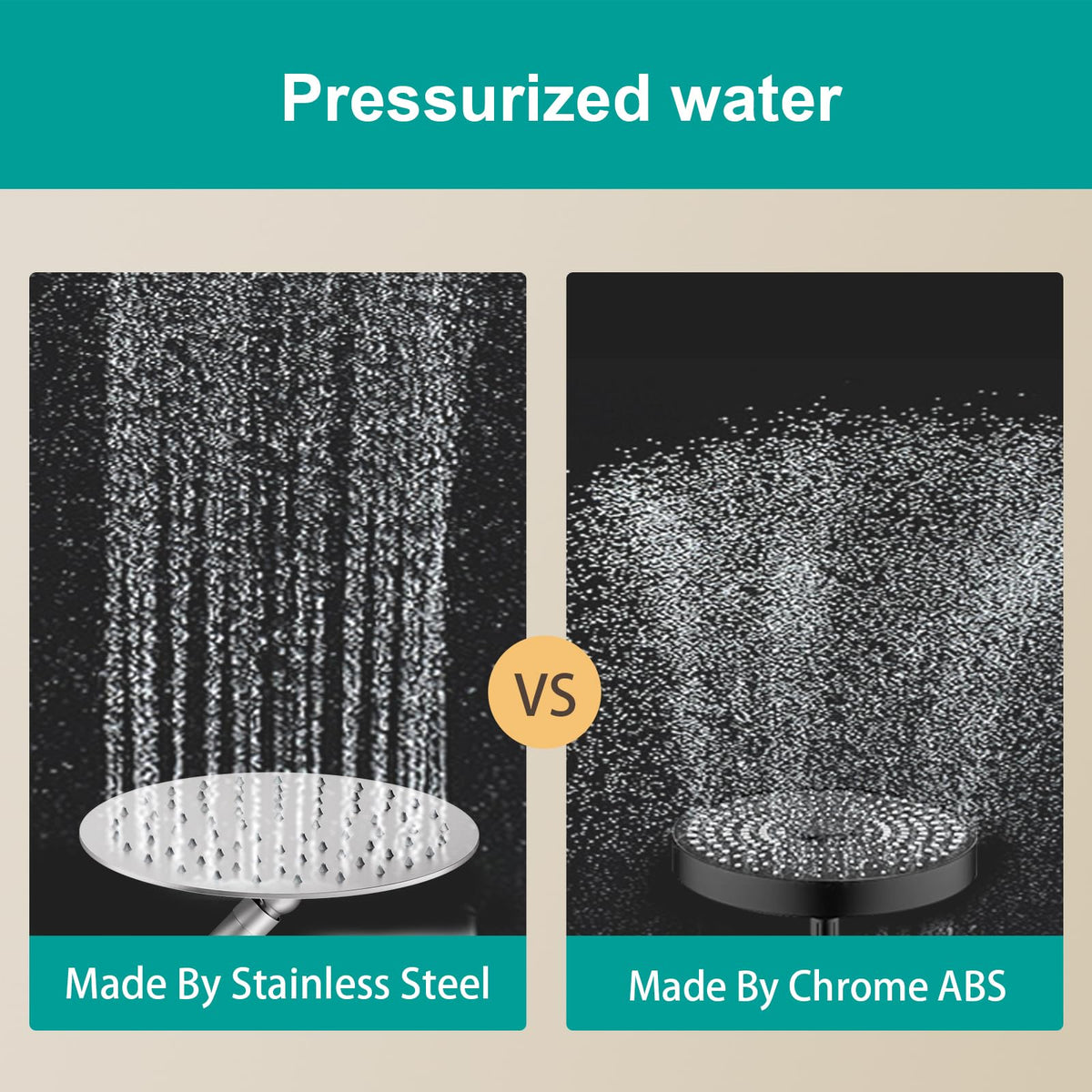 All Metal 8Inch Rain Shower Head (Brushed Nickel / 8 Inch)