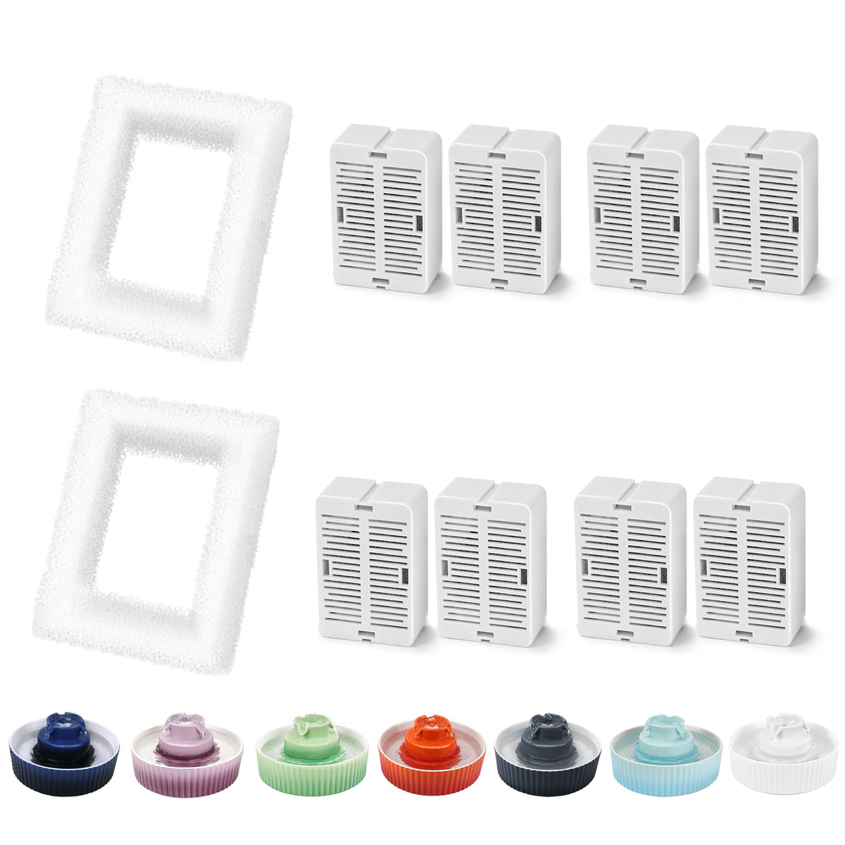 8 Pack Ceramic Cat Water Fountain Filters Replacement