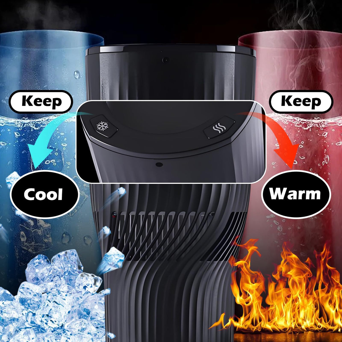 Smart 2‑in‑1 Car Cup Warmer Cooler
