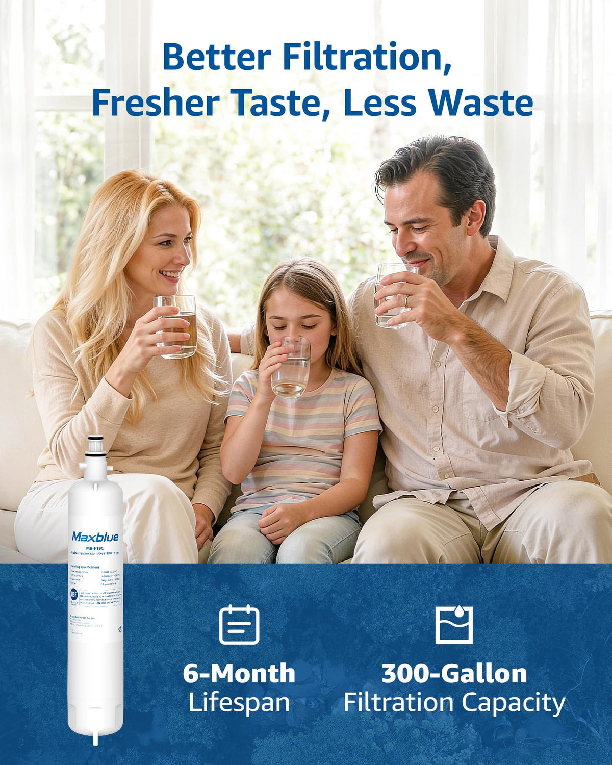 MB F19C Refrigerator Water Filter Replacement for GE® RPWFE®
