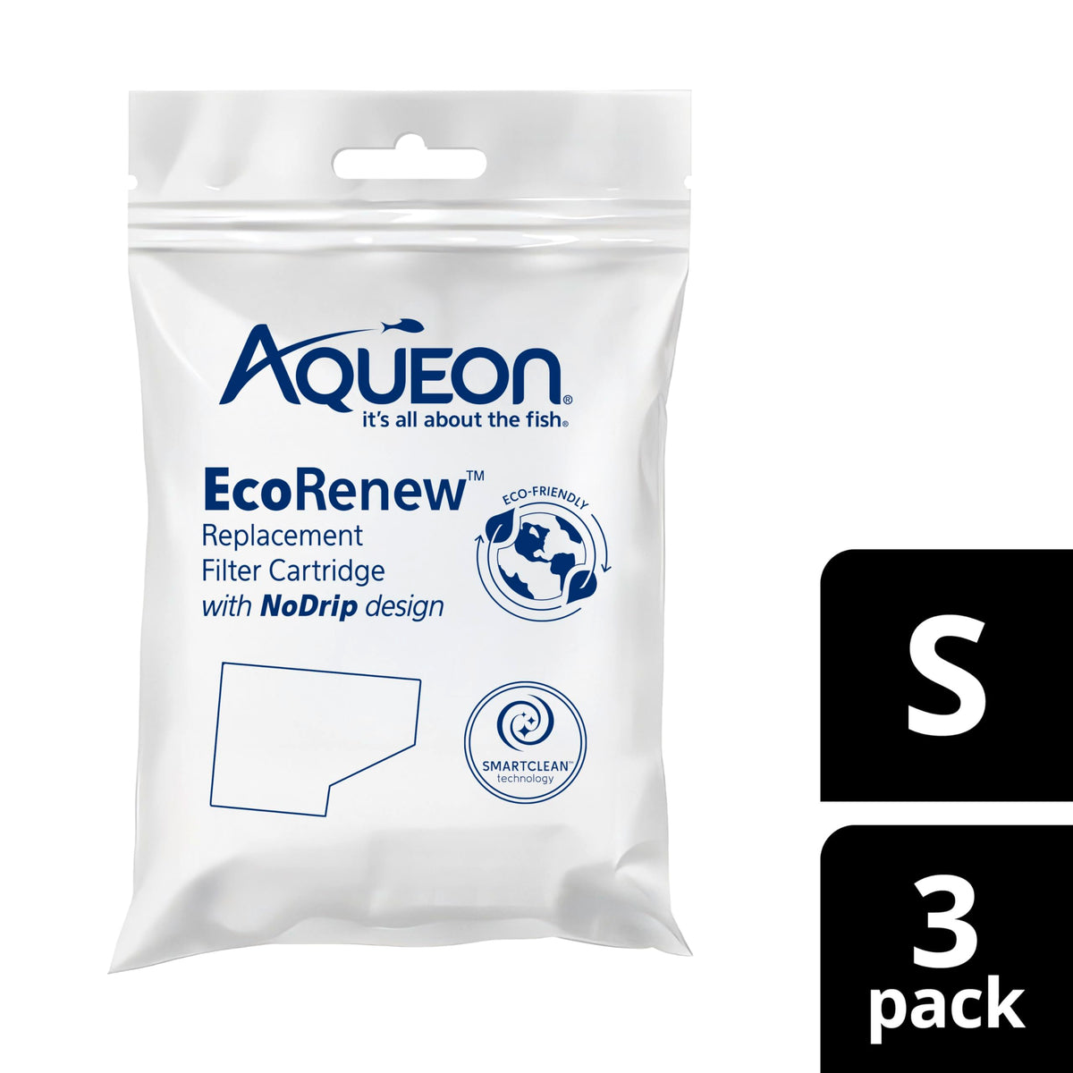 Aquarium Fish Tank EcoRenew Filter Cartridge (3 Pack)